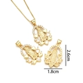 18k gold plated shell pendant necklace with Mother Mary design and white rhinestones - Heart-Shaped Mother of Pearl Virgin Mary Style (Style M)