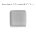 Square silicone coaster mold in medium size for DIY epoxy resin and plaster casting - J-202 Square 85*85mm
