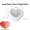 Grande stampo in silicone a cuore intrecciato per candele fai-da-te con trama tessuta - Cuore Intrecciato-Grande