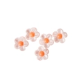 Transparente rosa Acryl-Gänseblümchen-Perlen mit orangefarbener Mitte für DIY-Schmuck - Orangefarbene Blume