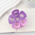Elegant matte gradient purple flower hair claw clip on a book for women's hairstyling - 6.5*6*4.3 / Purple