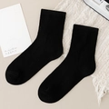 Breathable black mesh crew socks for kids featuring a summer-ready ventilated hollow texture - All-mesh Student Socks - Black / 6-8 Years (Feet length 16-18cm)