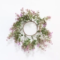 Corona de hojas de eucalipto violeta con puntas púrpuras para decoración de mesa - Anillo de Eucalipto Violeta (AB250918)
