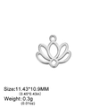 Silver lotus flower stainless steel charm pendant for DIY jewelry making 11.43mm - Steel Color Lotus