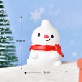 Miniatur-Schneemann-Figur mit rotem Schal für Weihnachtslandschaften, 3,9 cm hoch - Nr. 10 Weihnachts-Schneemann