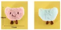 Detailed view of 10cm heart-shaped cat plush toy with catnip and bell features - Watermelon