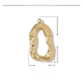 Detailed parameter view of 23mm golden stainless steel irregular geometric pendant - Gold Irregular Oval Pendant(VG424)