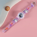 Kids digital waterproof watch in light purple unicorn theme with silicone strap - Unicorn 5 Purple