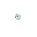 Macro detail of white resin charm bead with striped texture and S925 silver core - White Striped