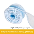 Light blue pearl fishtail mesh ribbon for flower bouquet packaging 4cm wide - Light Blue
