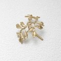 Eleganter goldener Haarhaken-Clip mit minimalistischem Metall-Zweig-Design für Damen - Sandgold