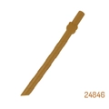 Reusable brown silicone straw with spiral texture and cute bear charm decoration - Brown