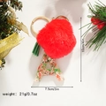 Portachiavi natalizio lettera A con pompon rosso nappa verde e ciondolo pupazzo di neve - Lettera A
