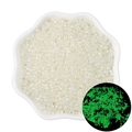 Transparent luminous glass seed beads for DIY jewelry with green glow in the dark effect - Yellow-Green