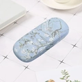 Portable hard shell glasses case featuring Van Gogh Almond Blossom art print in blue - Almond Blossom