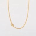Golden O-chain necklace featuring a spring clasp connector for jewelry DIY design - O-chain Necklace + Jump Ring / Gold