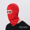 Outdoor cycling balaclava hood in bright red high-elastic breathable fabric - Red