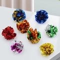 Colorful crinkle paper balls cat toy with metallic reflective texture for kitten play - Cat Toy Crinkle Balls