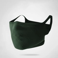Braga de cuello verde oscuro transpirable con trabillas y tejido de punto sin costuras - Estilo Máscara / Verde Militar