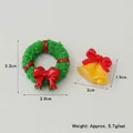 Miniature Christmas resin wreath and golden bell set for DIY dollhouse decoration - Wreath and Bells Set (2 Pcs)
