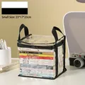 Faltbare transparente PVC-Aufbewahrungsbox für Bücher mit schwarzem Rand, 23x17x23cm - Klein / Schwarz