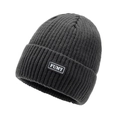 Gorro de punto acanalado gris oscuro con etiqueta FUMY para el calor del invierno - Talla única / Gris
