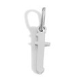 Polished silver stainless steel lowercase letter f alphabet pendant for DIY jewelry - Letter T / Steel