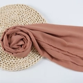 Solid brick red chiffon hijab scarf for women featuring a lightweight textured fabric - 83