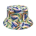 Detail of colorful abstract oil painting print on high-quality cotton bucket hat fabric - M (56-58cm) / Colorful Artistic Graffiti Brushstroke Print (6#)
