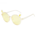 Gafas de sol infantiles amarillas transparentes con orejas de conejo - Montura Amarilla Transparente Lente Amarilla