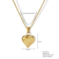 Specifiche dettagliate della collana con ciondolo a cuore in acciaio inox placcato oro - Collana con Ciondolo a Cuore (N644-02) / Oro