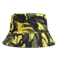 Outdoor Camouflage Anglerhut mit Sonnenschutz und breiter Krempe für Damen und Herren - Gelbgrün-Tarnmuster (3#)