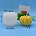 Vista detallada del molde de silicona de calabaza de Halloween con dimensiones y pesos - Calabaza Extra Grande