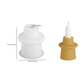 Vertical stripe resin silicone mold for European style candle holders with dimensions - NO.4 Striped Lantern Candle Holder