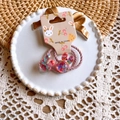 Detalle de gomas para el pelo rosas para niñas con colgantes de conejo con purpurina - 1# Estilo de Conejo de Orejas Largas
