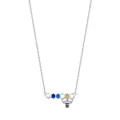 Collana in argento S925 con nido d'ape, zircone arcobaleno e ciondolo ape 3D - Argento 925 / Argento