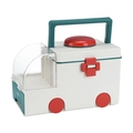 Kit di pronto soccorso a forma di ambulanza con maniglia e scomparti per medicinali - Tipo standard / Scatola dei medicinali dell'ambulanza verde