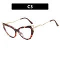 Cat-Eye-Blaulichtbrille mit bernsteinfarbenem Schildpattrahmen und goldenen Bügeln - Tee Rot Schildpatt
