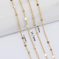 Golden geometric round disc chain with 1.6mm width and 4.6mm sequin charms for DIY jewelry - Gold-4.6mm Disc Sequin Chain (1M)