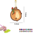 DIY cartoon hamster diamond painting keychain kit with 16 color beads and tools - Indian Style Hamster