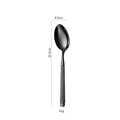 Roman column style black stainless steel dinner spoon, 20.3cm length and 61g weight - Dinner Spoon / Black