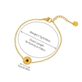 Detailed size specifications for gold sunflower bracelet showing 16+5cm length and 1.7g weight - Sunflower Brown Bead - Bracelet 10