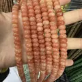 Strands of natural orange sunstone abacus beads for handmade jewelry making - 10 / 5*8mm (approx. 73 pcs/strand)