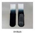 Gradient black and white yoga socks with non-slip silicone grips on the bottom - 37-42 / Black