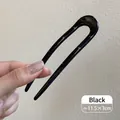 Minimalistische zwarte U-vormige haarknotvork van 11,5 cm bij 3 cm voor elegant haar - Zwart