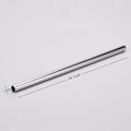 Pajita recta reutilizable de acero inoxidable plateado de 26,5cm con 1,2cm de diámetro - Acero Inoxidable 12*265 Cm