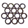 Set of 13 colorful rainbow UV plated alloy spring rings for DIY jewelry and keychains - Coffee Color (High Quality Plating)