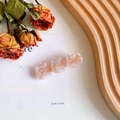 Pink cat-shaped acetate hair clips set of three on a white decorative card - 6.3cm / Light Pink
