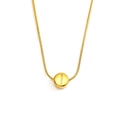 Gold letter I pendant on snake chain minimalist stainless steel necklace for women - Letter I