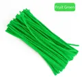 Fruit Green high-density plush chenille stems for DIY craft and handmade projects - Approx 100Pcs (High Density) / Fruit Green